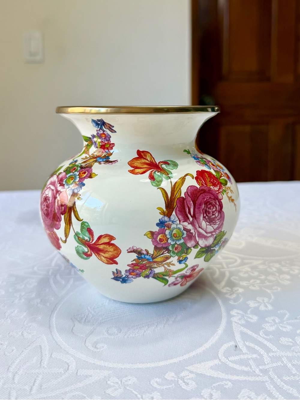 MacKenzie-Childs Flower Market Garden Ceramic Vase